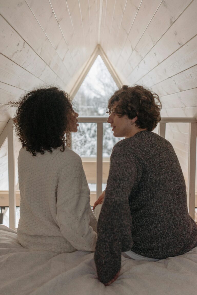 Couple in a small home